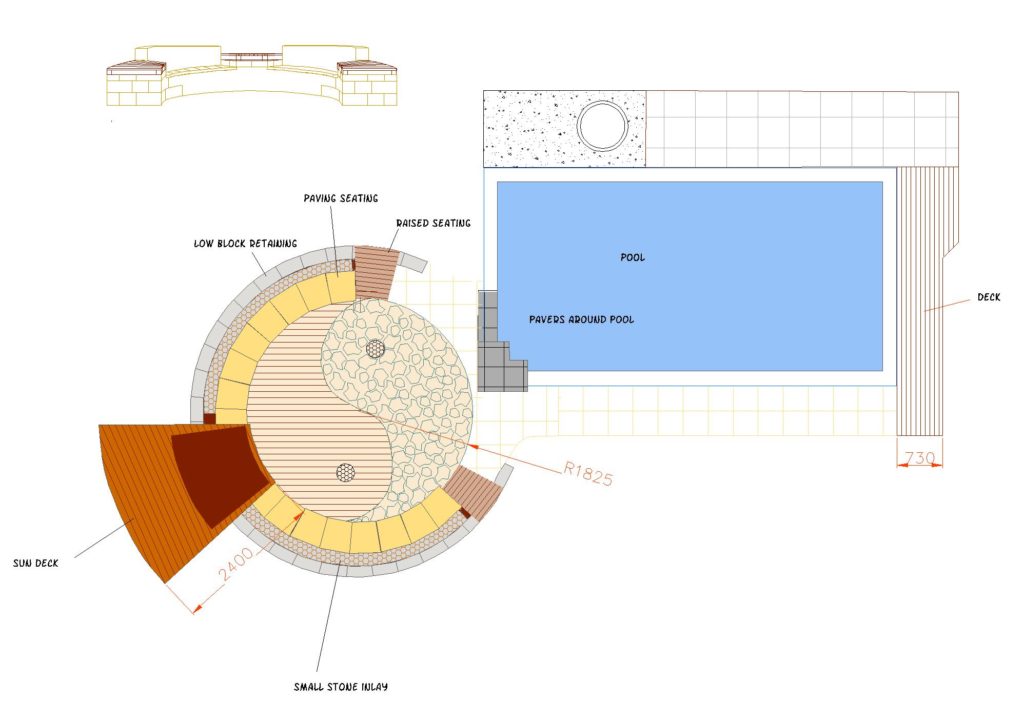 Apply dimensions to landscape plans